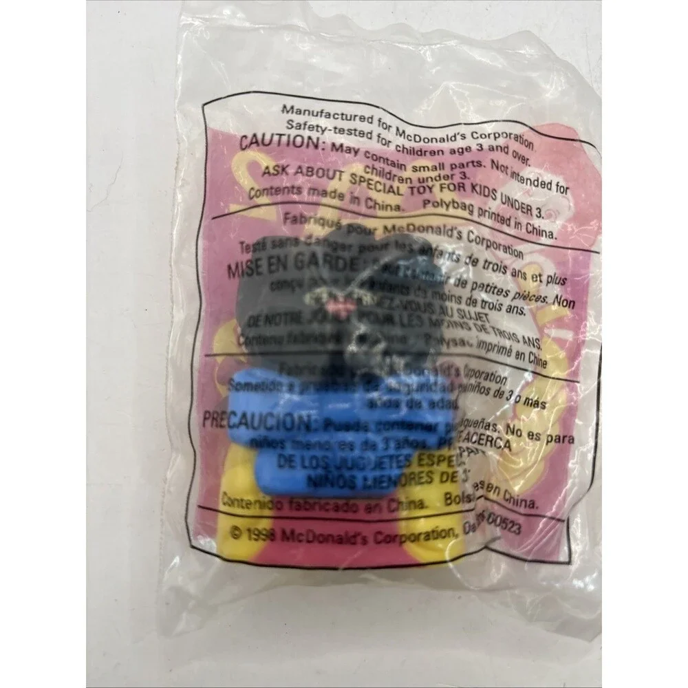 McDonalds Happy Meal Toy #2 Halloween Birdie Black Cat Candy Dispenser 1998